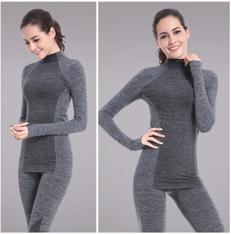 Winter Thermal Underwear Women Quick Dry Stretch Anti-microbial Warm Long Johns Female Casual Thermal Underwear Clothing thermal underwear sets