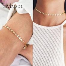 eManco Stainless Steel Jewelry Sets For Women Pendants Necklace With Bracelets and Bangle Shinning Gold Color Fashion Jewelry