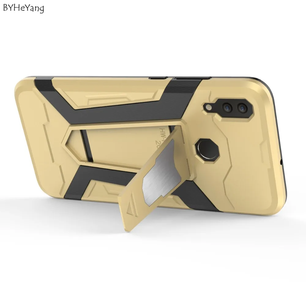 Роскошный бронированный чехол 6 21 ''для Huawei P Smart 2019 металлический кольцевой