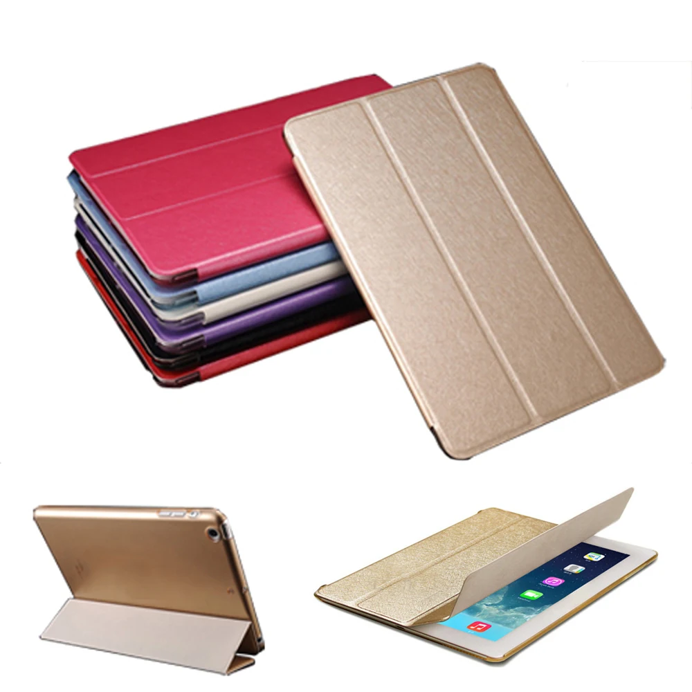 

Luxury silk Stand Leather Case Cover For apple ipad mini 4 Retina Slim Magnetic Smart Sleep Wake Tablets Case