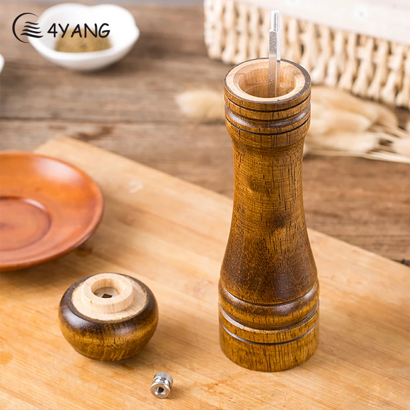

TTLIFE 2017 New 5/8/10 Inch Manual Wooden Cruet Pepper Mill Condiment Kitchen Oak Grinder Pepper Grinder Spice Milling Machine