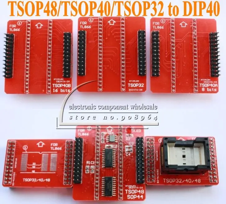 2 компл./лот TSOP48/TSOP40/TSOP32 8/16bit к DIP40 программист IC адаптер Разъем для MiniPro программист