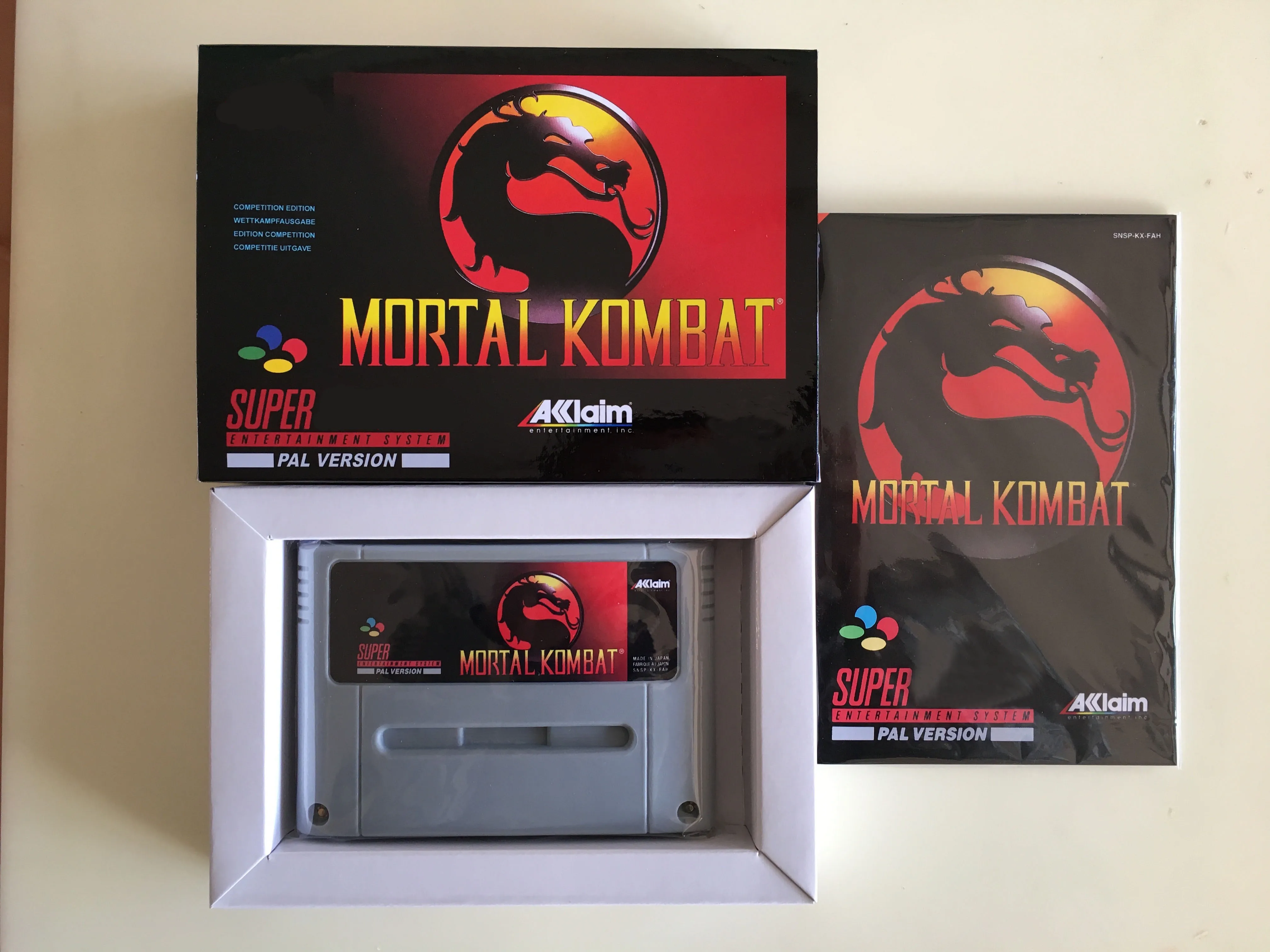 16 бит игры ** mmoral Kombat (PAL версия! Коробка + руководство картридж!)|kombat|kombat games |