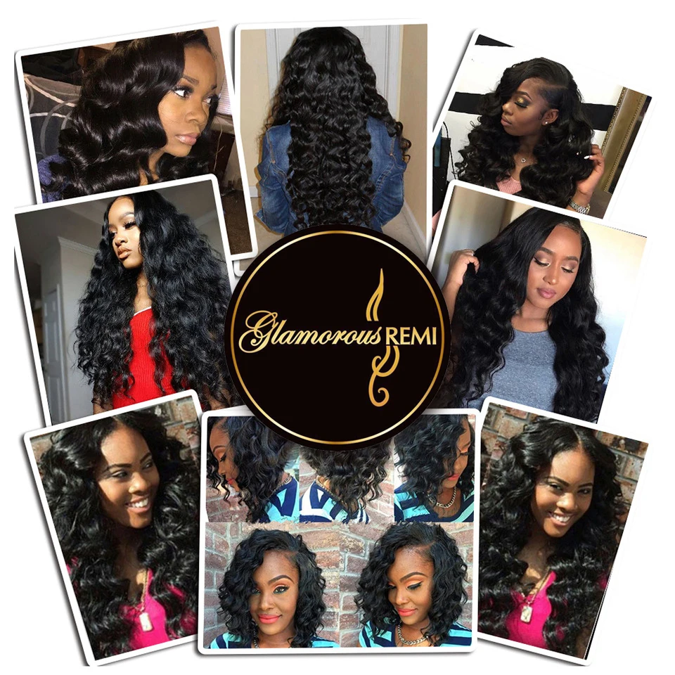 Indian Loose Deep 3 Bundles Loose Wave Deep Wave Curly Human Hair Extensions with 4\ Indian Loose Deep 3 Bundles Loose Wave Deep Wave Curly Human Hair Extensions with 4\