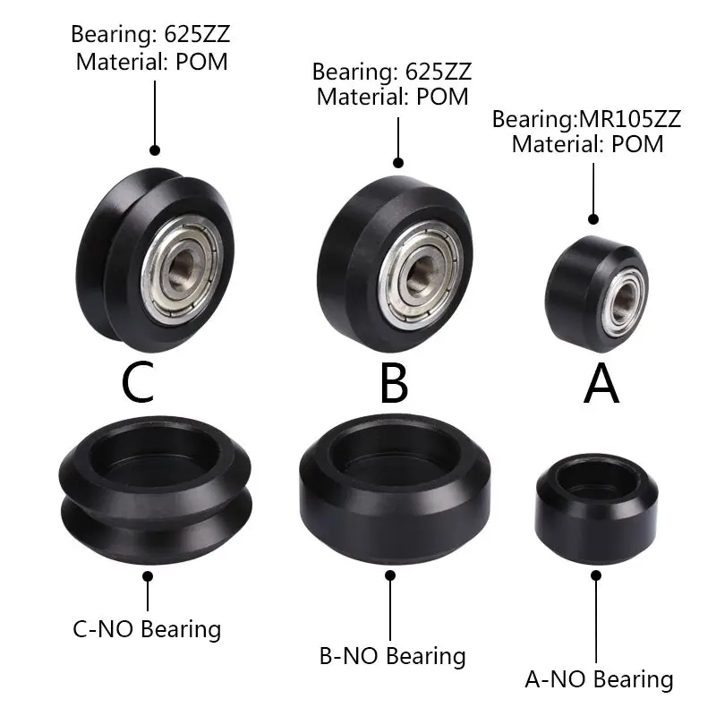 Openbuilds POM Wheel C-beam V-slot POM Polycarbonate Bearing Passive Round Wheel Idler Pulley Gear Perlin Wheel Openbuilds POM Wheel C-beam V-slot POM Polycarbonate Bearing Passive Round Wheel Idler Pulley Gear Perlin Wheel