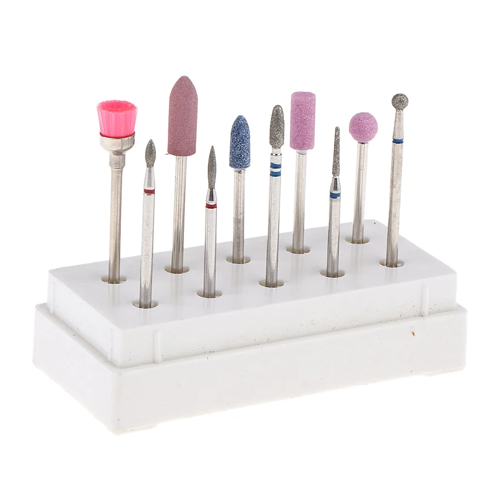 Replacement Electric Nail File Safety Drill Bits Coarse Tips - 10pcs Size Manicure Electric Machine Nail Art File Pen Supply