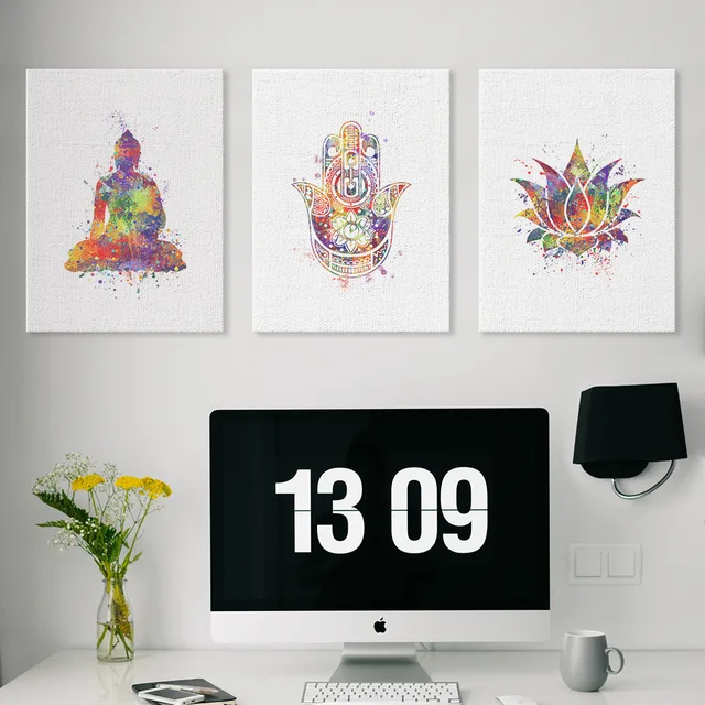 Yoga Wall Art aliexpress : buy instant digital watercolor print buddha hamsa Yoga Wall Art aliexpress : buy instant digital watercolor print buddha hamsa