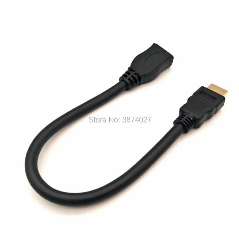 Удлинительный кабель, HDMI мужчин и женщин 0,2 м HDMI 4 K 3D 1,4 v HDMI удлинитель для HD ТВ ЖК-дисплея ноутбука PS3 проектор
