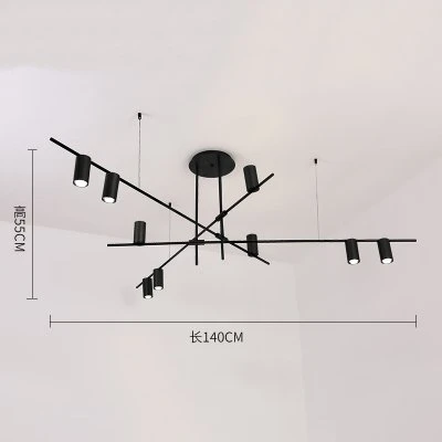 Золотой/черный пост-современный светодиодный потолочный светильник освещение Креативный дизайн подвесной светильник столовая гостиная отель блеск - Цвет корпуса: Black 9