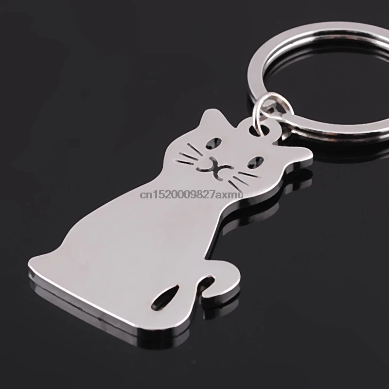 

100PCS New Fashion Creative Model Cat Keychain Popular Versatile Metal Key Ring Key Chain car key ring