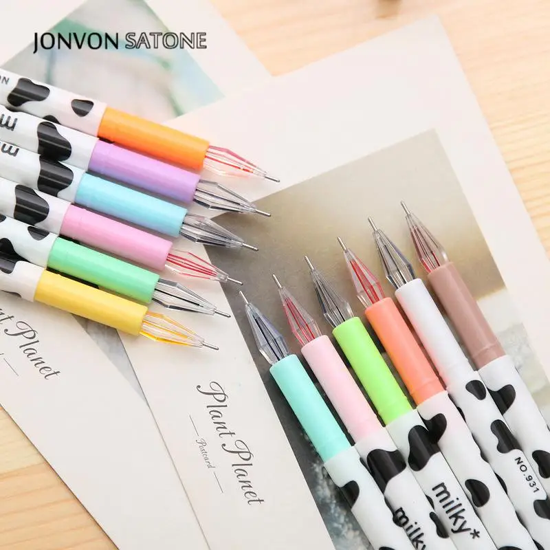Jonvon Satone Creative Stationery Milky Cow 12 Color Diamond Pen Gel Korean Cartoon Stationery Wholesale Kawaii School Supplies