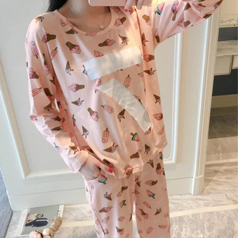 FL017C каваи мультфильм розовый пижамы Пижама Mujer пижамный комплект кигуруми