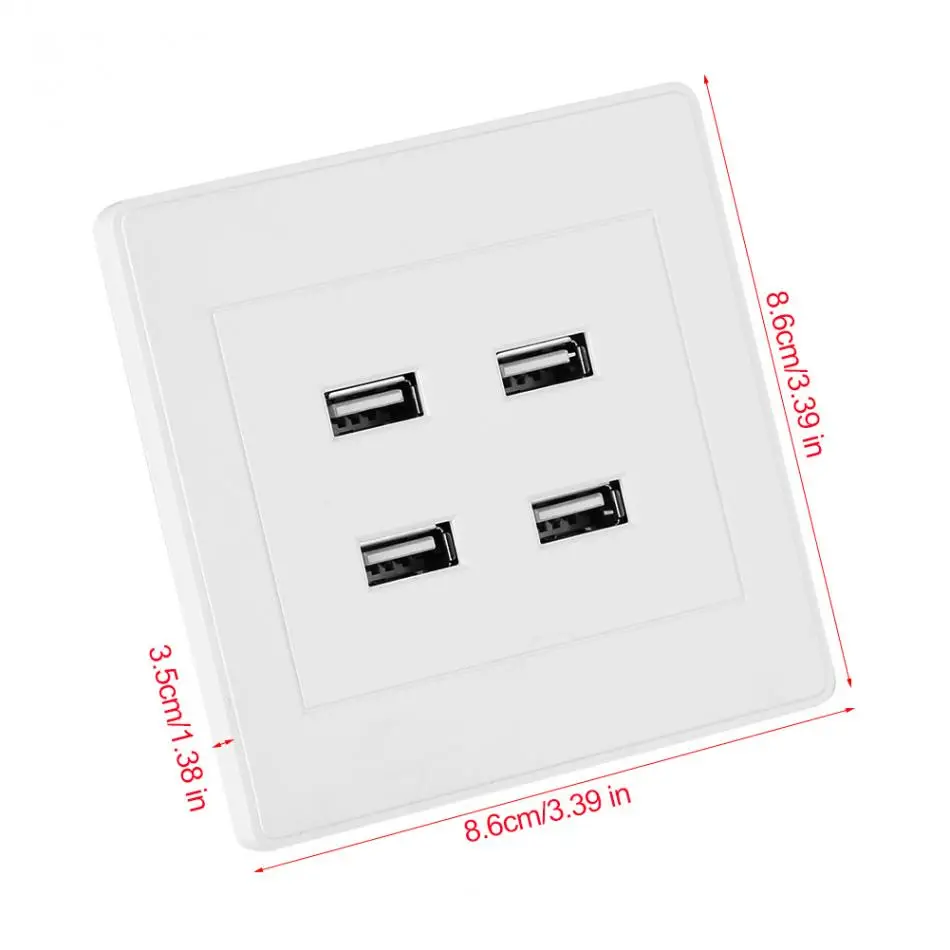 Электрическая розетка с 4 USB портами 5 в пост. Тока 110 250 В|Электрические розетки| |