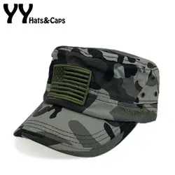 Плоская шляпа армии для мужчин Вышивка Американский флаг военная шляпа Женщины Тактический snapback камуфляж шляпа вводные военный YY17200