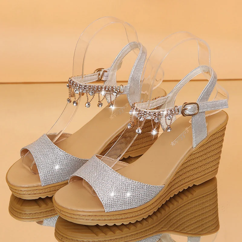 

Women Sandals 2019 Summer New Women Casual Shoes Wedges Sandals Female High-heeled Platform Sandals Muffin Bottom Women Shoes