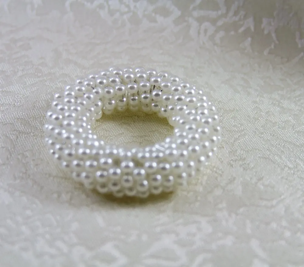 Свадебный держатель для салфеток с белым жемчугом|napkin holder|napkin holders wholesalenapkin rings