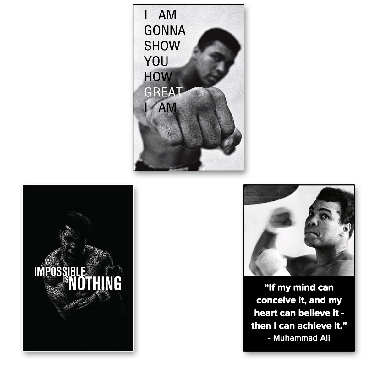 

MUHAMMAD ALI Motivational Sports Art Silk posters and print Room wall Decor