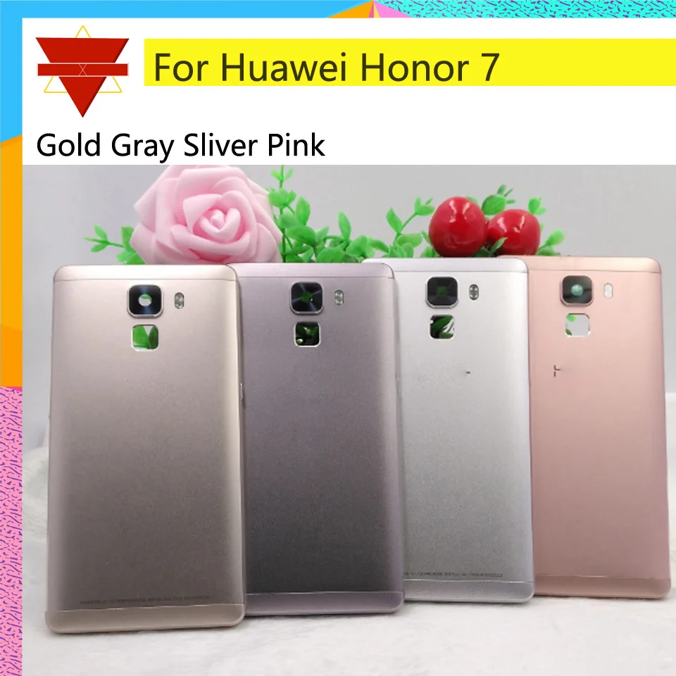 5 2 дюйма для Huawei honor 7 задняя крышка аккумулятора корпуса Сменный Чехол боковые кнопки/стекло