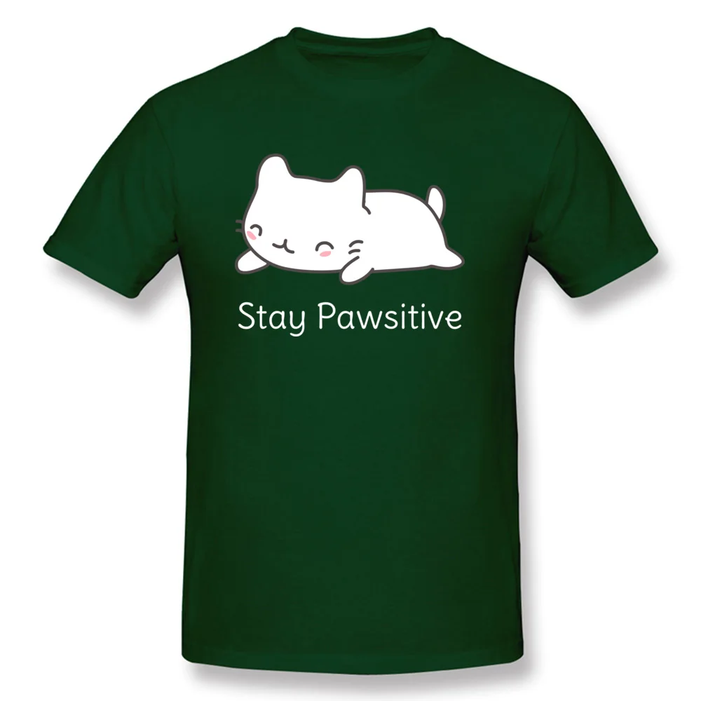 Kawaii Cat Pun 100% Cotton Men's Short Sleeve Tops Tees Printed On Mother Day T-Shirt 2018 New Fashion Crew Neck Top T-shirts Kawaii Cat Pun dark