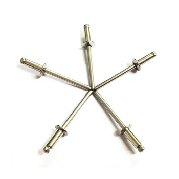

5pcs M6.4 half stainless steel open rivet flat round head blind rivets 18mm~25mm length