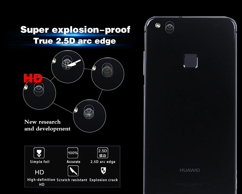 

NWT Anti-Shatter Back Camera Lens Tempered Glass Film For Huawei P8 Lite(2017) 5.2" Rear Camera Lens Anti-Scratch Protector Film