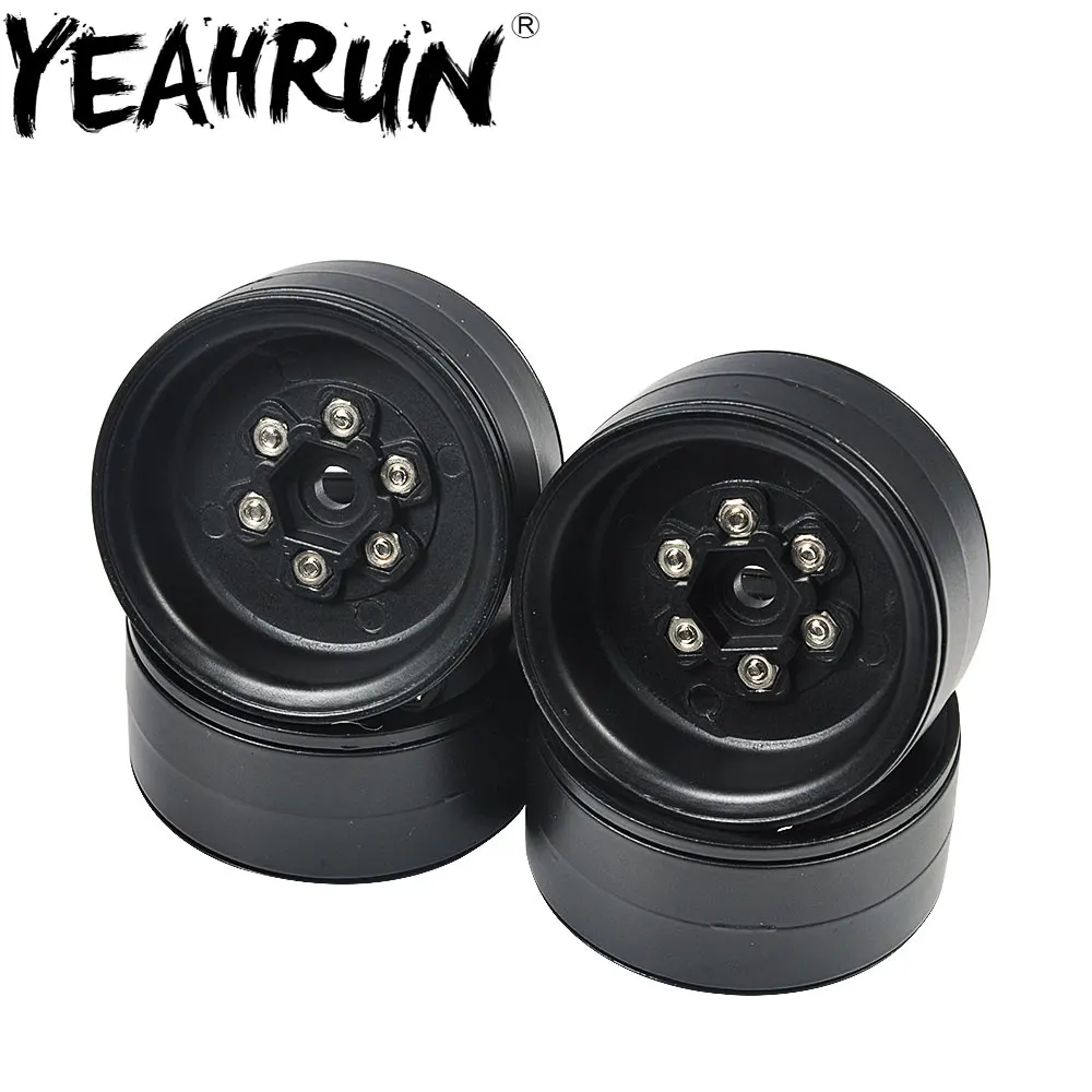 

YEAHRUN 1.9'' Metal Beadlock Wheel Rims for RC Crawler TRX-4 Axial SCX10 D90