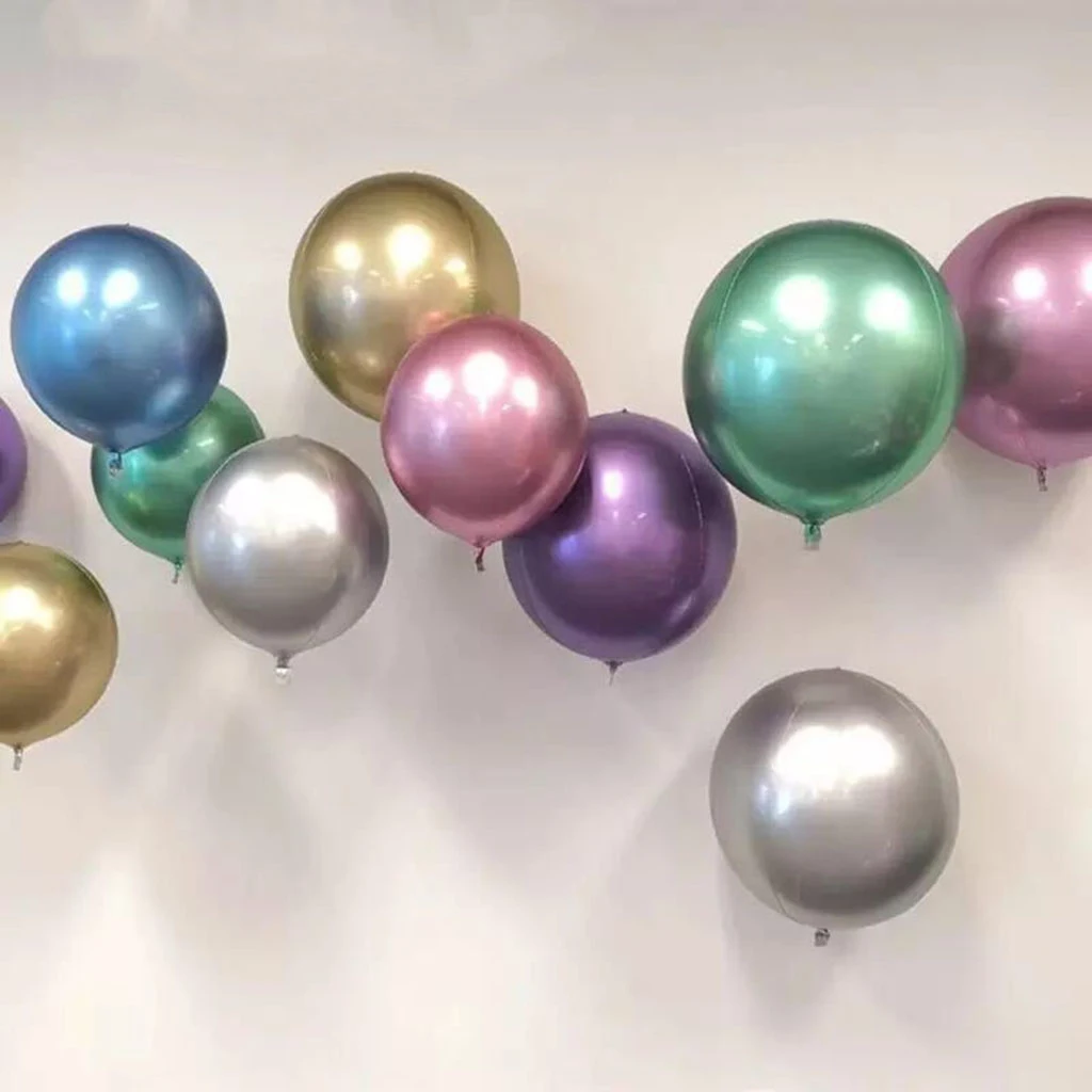 Large Metallic Foil Round Balloons Aluminum Foil Balloon for Wedding Party Supplies Home Garden Stage Ornament Kid Gifts