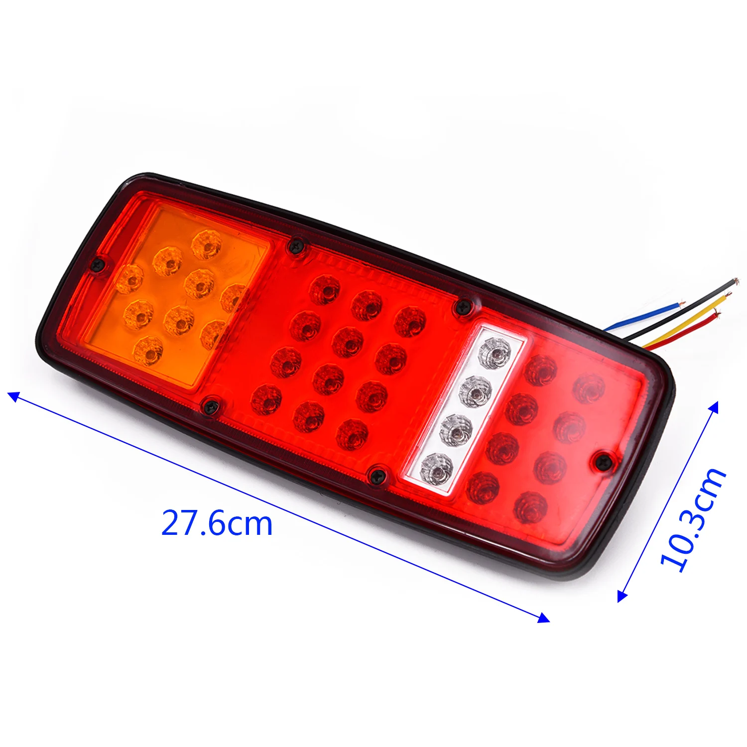 2pcs Rear Tail Lights 27.6*10.3cm 12V Truck Trailer Boat 33 LED Lamp Kit Tail Light Stop Indicator Waterproof