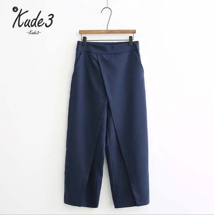 

Kude women elegant navy pants 2019 ladies casual harem pants cotton cool korean fashion trousers Summer Pants Women Slacks 4829
