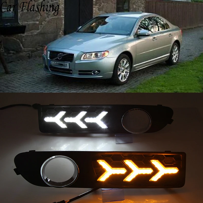 Car Flashing 1Pair LED Daytime Running light For Volvo S80 2009 2010