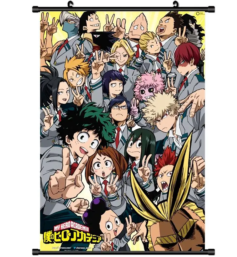 60*90 см аниме постер Boku no hero academic My Hero настенный прокрутка японский мультяшный