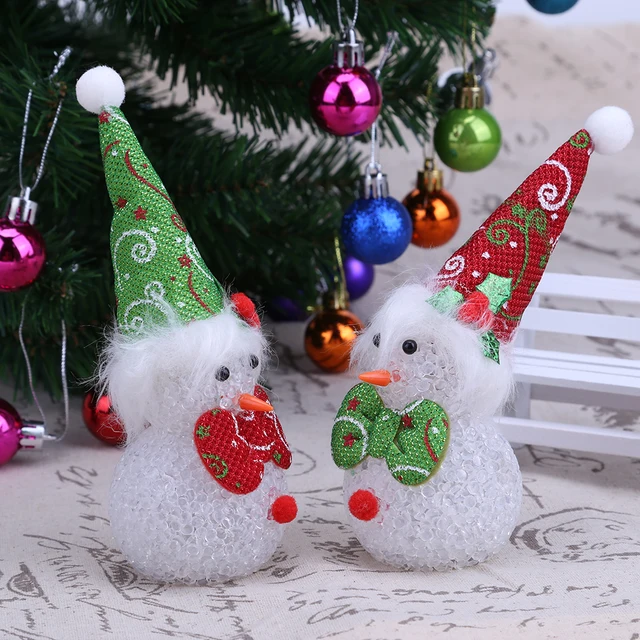 Us 16 10 Offhot Weihnachtsdekoration Led Beleuchtung Flash Weihnachtsbaum Hängen Anhänger Geschenke Weihnachtsmannschneemannelkbär Luminous