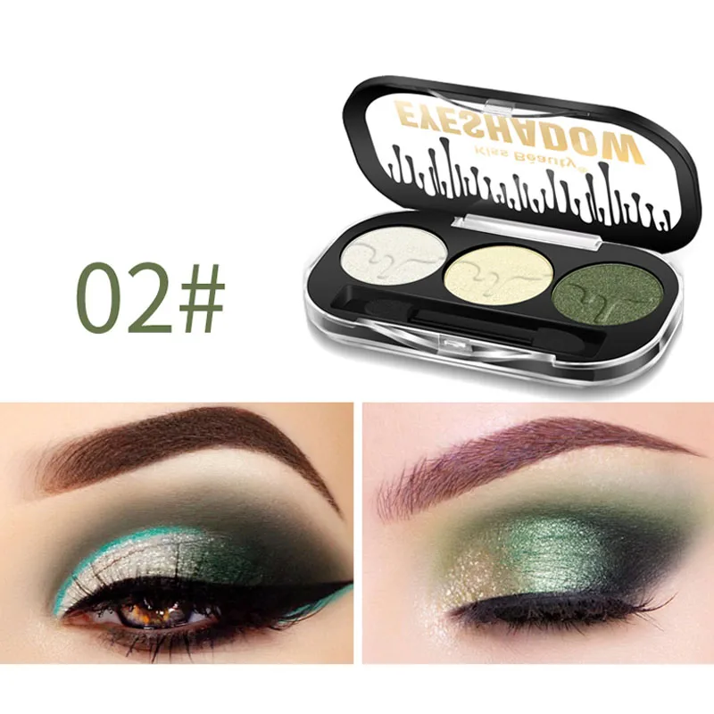 

Fashion Eyeshadow Palette 3 Colors Matte Eyeshadow Pearlescent Shimmer Makeup Beauty Makeup Set Cosmetics Tools Hot HS11