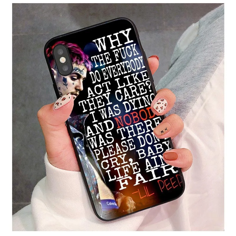 Модный мягкий ТПУ чехол для телефона Lil Peep hellboy Life is Beautiful Cry для iPhone X 5 5S 6S 11 PRO MAX 8 Plus XR XS MAX