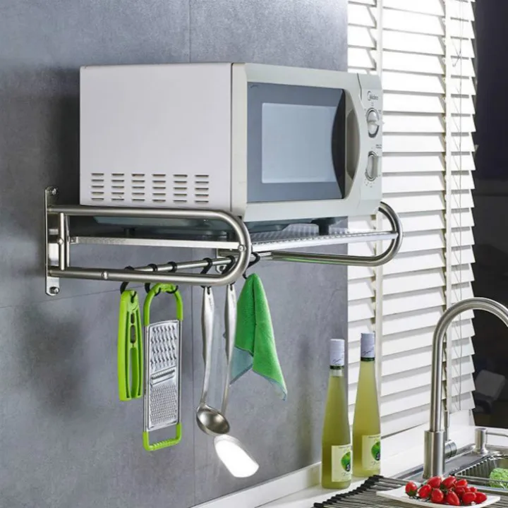 Kitchen Shelf Stainless Steel Microwave Wall Mounted Oven Kitchen Shelf Stainless Steel Microwave Wall Mounted Oven Supplies Storage Rack And Holder