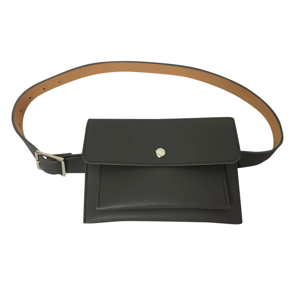 

2019 Fashion Women Waist Bag Pocket Leather Waist Bag Unisex Fanny Pack Belly Bags Purse Belt Bag