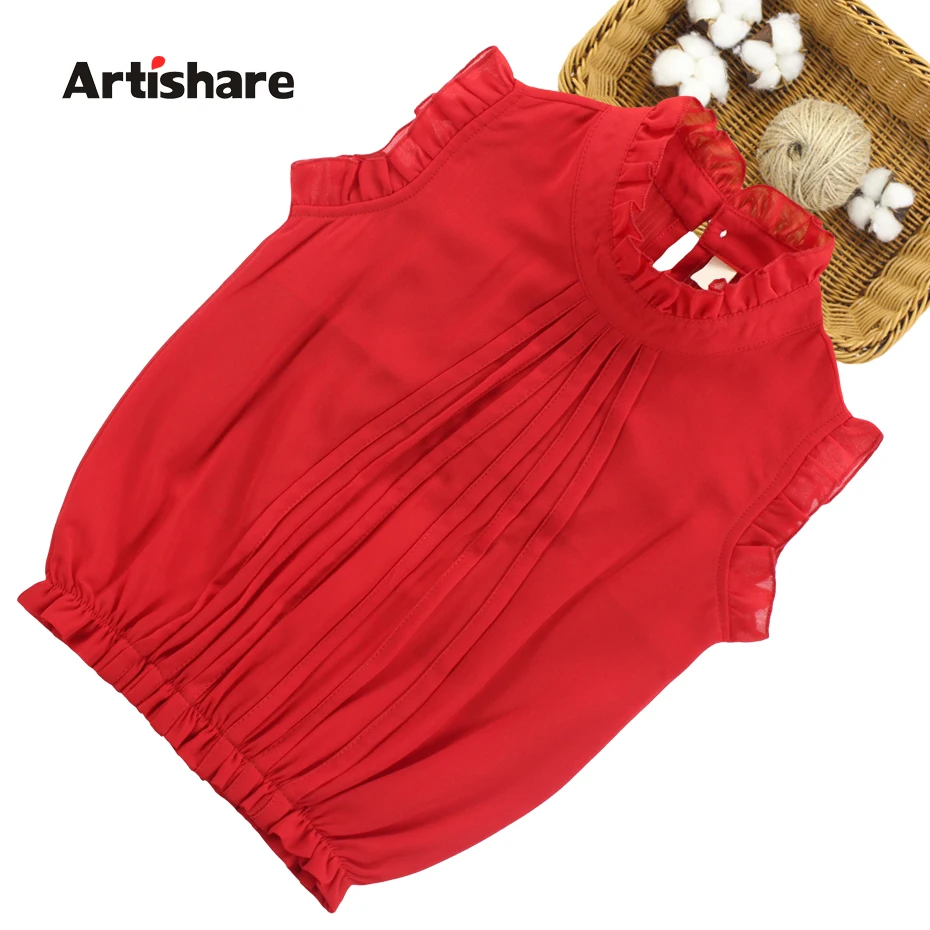 

Girls Blouse Sleeveless Blouse For Girls In School 2018 New Girls Summer Shirt Teen School Clothes For Girls 6 8 10 12 13 14