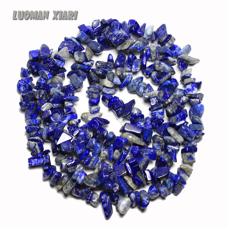 

1 PCS Chips Irregular Shape Natural Lapis Lazuli Blue Stone Beads For Jewelry Making DIY Bracelet Necklace Material Strand 34''