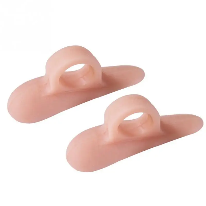 2Pcs Single Hole Protective Soft Conical Toe Corrector Silicone Gel Bunion Orthotic Straightener Separator Foot Care Corrector