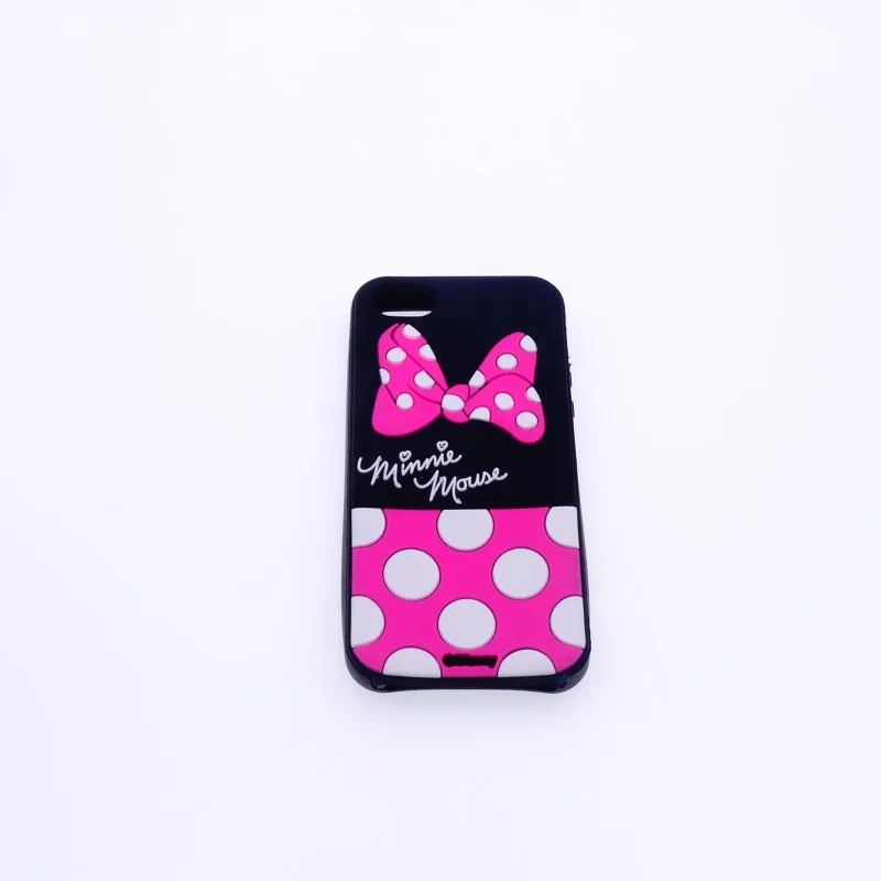 

Fashion Cute Mickey Minnie Mouse Rose Wave Point Pattern Soft Rubber Silicone Cover Phone Case for iphone 5 5S 5G