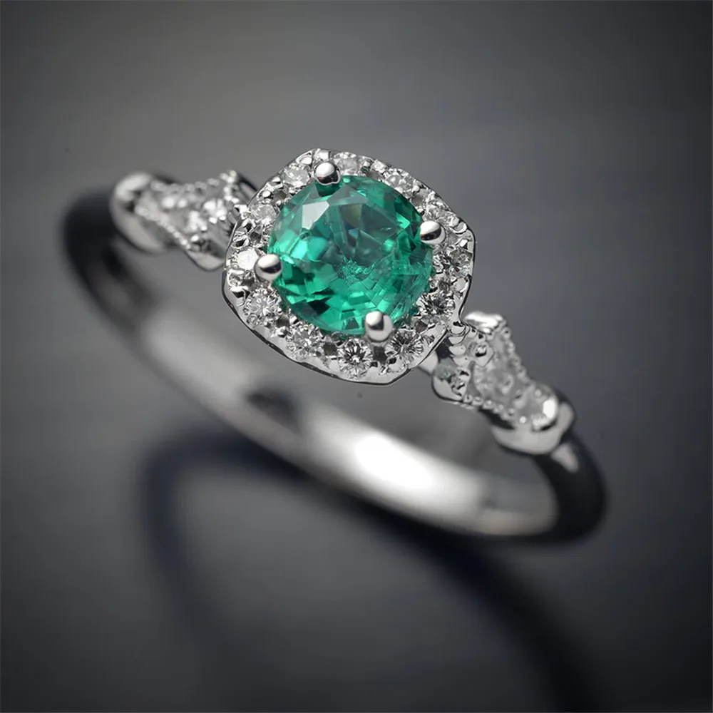 

1pc Engagement Square Ring Copper Micro-drill Romantic Vintage Ring Size 6/7/8/9/10 for Women Gift Fashion Jewelry
