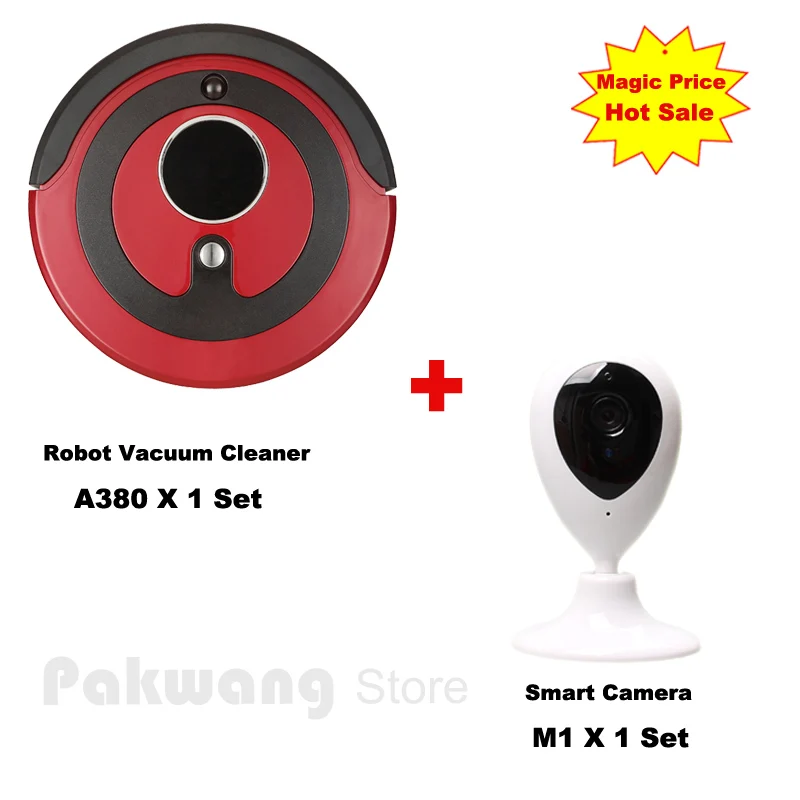 

Intelligent Robot Vacuum Cleaner A380 4 In 1 (Sweep,Vacuum,Mop,Sterilize) Auto Recharge Vacuum Cleaner And Smart Camera Monitor