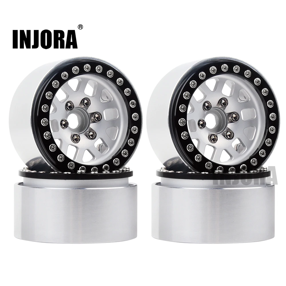 INJORA 4 шт. 1 9 алюминиевый сплав Beadlock &quotступица обода колеса для 1/10 RC Crawler Traxxas TRX4 Axial