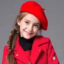 11 цветов, зимняя шапка для маленьких девочек, детский красивый шерстяной фетровый берет, аксессуары для малышей, шапки, Детский Теплый Модный берет, шапка s