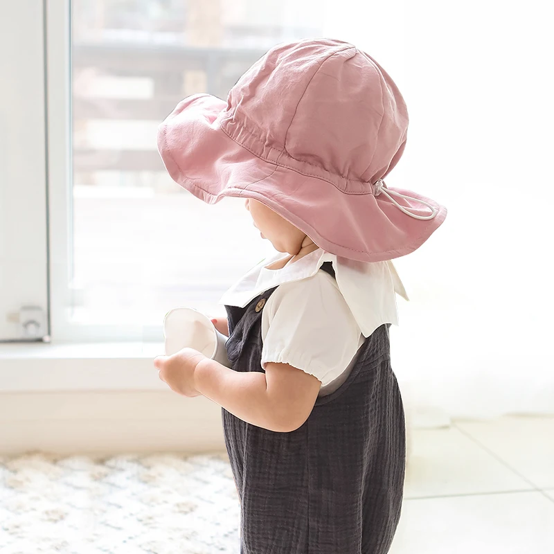 baby girl wide brim sun hat
