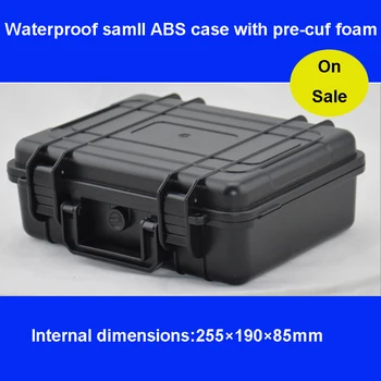 

ABS Tool case toolbox Impact resistant sealed waterproof equipment camera suitcase with pre-cut foam shipping free