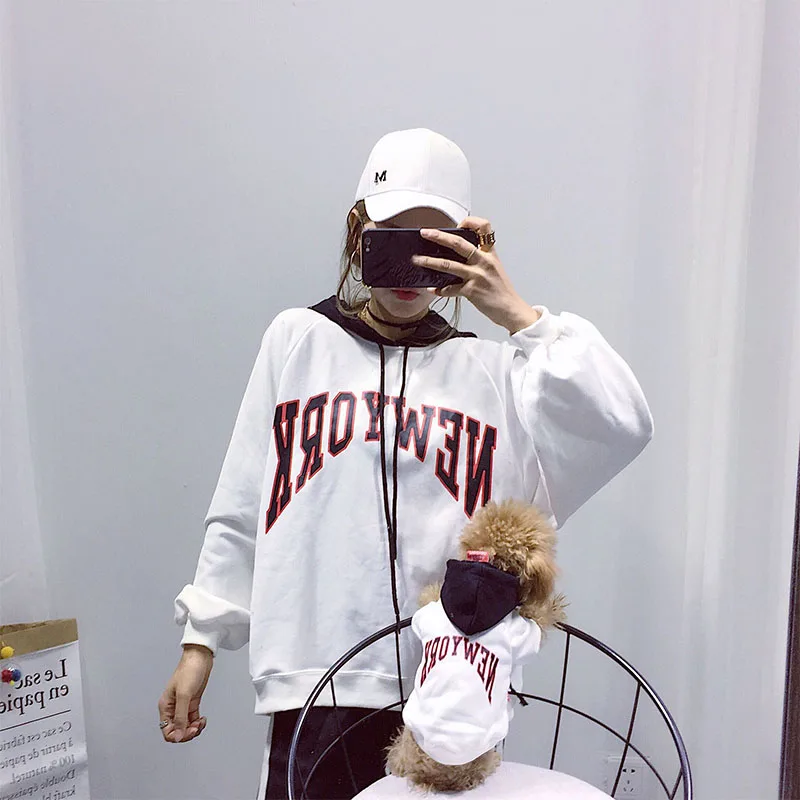 

Dog Clothes For Small Dogs Cotton Hoodies For French Bulldog Jacket for Dogs Chihuahua Outfit Pet Clothing Parent-child Costume