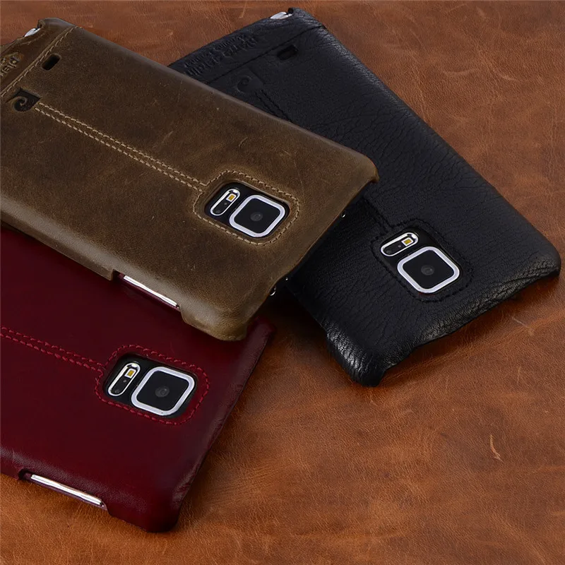 Meilleur Pierre Cardin Véritable En Cuir Pour Samsung Galaxy Note 4 Note 5 Note 7 Note 8 Vintage Mince dur de Couverture Arrière Cas Livraison Gratuite