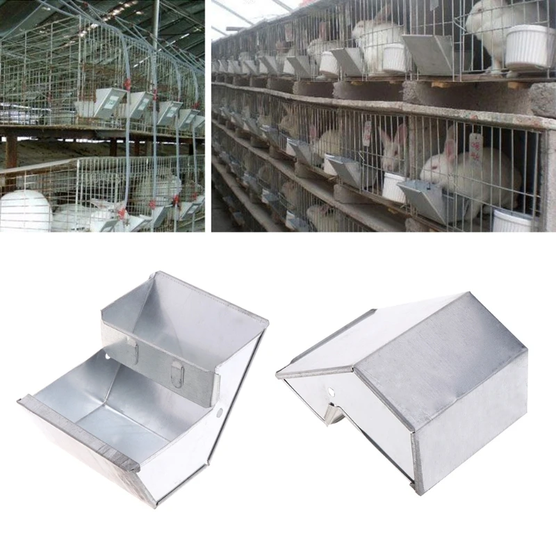 Rabbit Poultry Feeder Drinking Food Hutch Bowls For Farming Agriculture