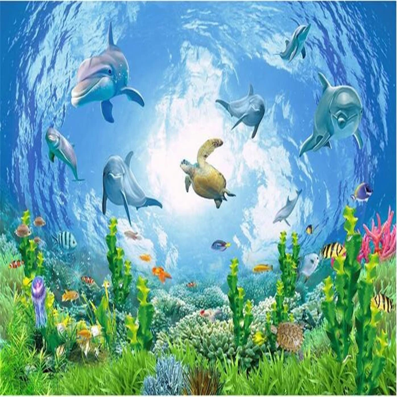custom 3d wallpaper Dream fish underwater world TV setting wall photo wallpaper for walls 3 d wall papers home decor 3d flooring